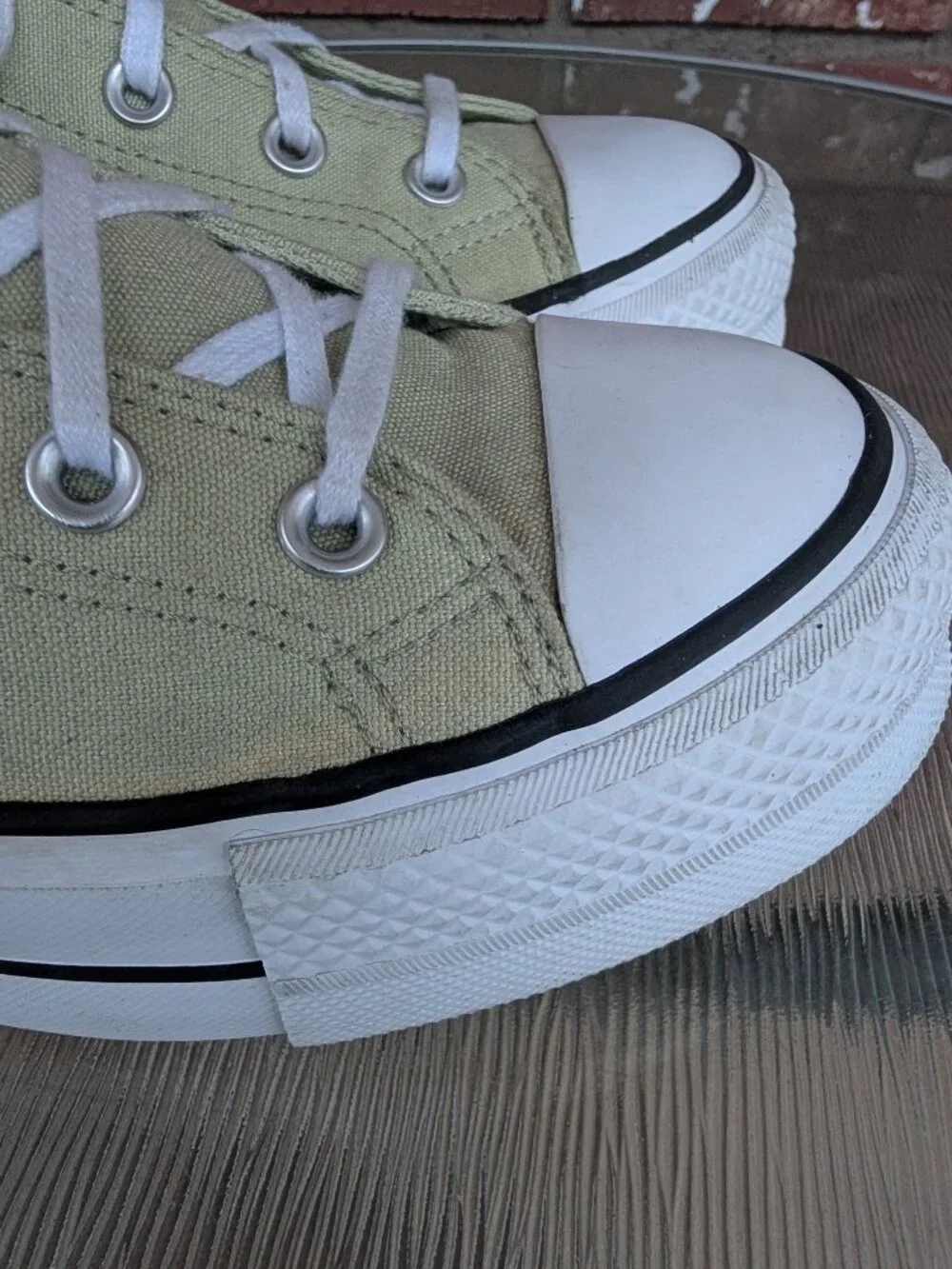 Women's Converse All Star Tan Platform Sneakers Shoes Size 10 - Picture 7 of 9